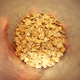 top down container of dry oatmeal